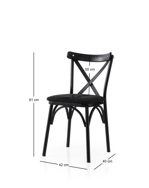 Stoelenset Ekol 290 v2 zwart (2 stuks)