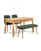 Atlantic Coast groene tafel- en stoelset (4 stuks)