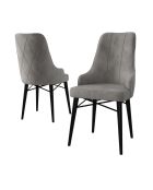 Stoelenset Neta (6 stuks) grijs, zwart