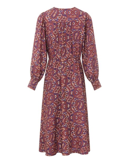 Midikleid mit Terrakotta-Print