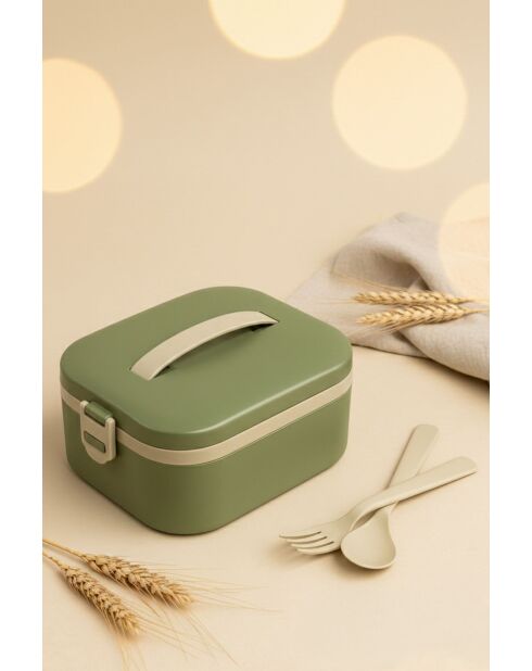 Scatola portaoggetti verde - 14,5 x 18,5 x 7,5 cm