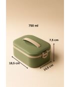 Scatola portaoggetti verde - 14,5 x 18,5 x 7,5 cm