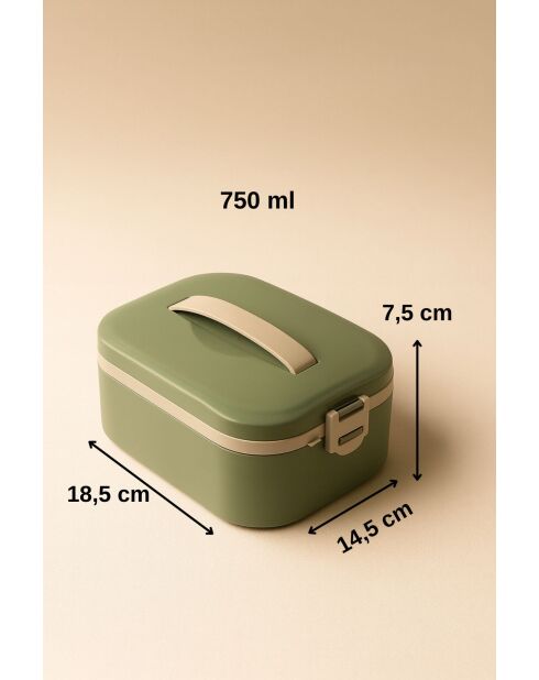 Scatola portaoggetti verde - 14,5 x 18,5 x 7,5 cm