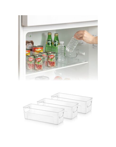 Transparentes Kühlschrank-Organizer-Set (3-teilig)