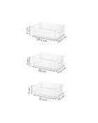 Transparentes Kühlschrank-Organizer-Set (3-teilig)