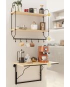 Stand à café beige/noir