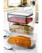 Set di scatole portaoggetti (3 pezzi) trasparenti