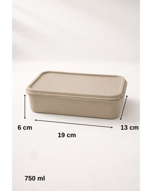 Graue Aufbewahrungsbox - 13 x 19 x 6 cm
