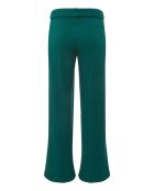 Pantaloni larghi a costine verde smeraldo
