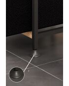 Wäschekorb beige/schwarz - 36 x 90 x 35 cm