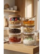 Set di scatole portaoggetti (6 pezzi) trasparenti