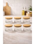 Set di scatole portaoggetti (6 pezzi) trasparenti