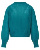Cardigan in misto lana verde acqua