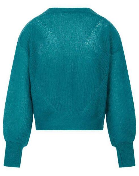 Cardigan aus Wollmischung in Aquatannengrün