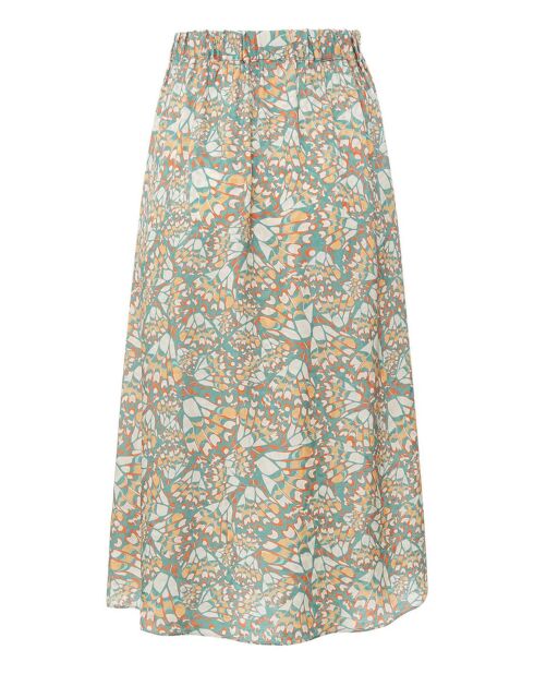 Vert de gris Jacquard-Rüschenrock