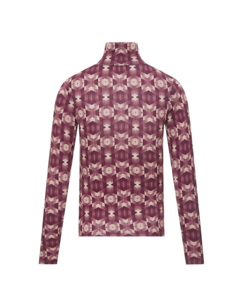 Violine Pullover mit Geode-Kragen