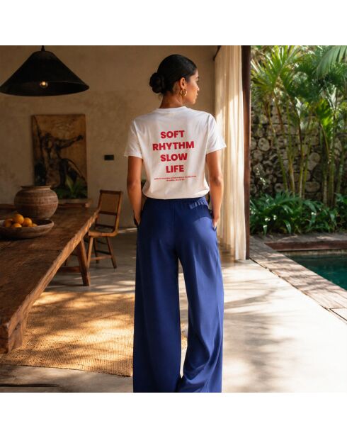 TShirt Yoga soft rhythm rouge blanc
