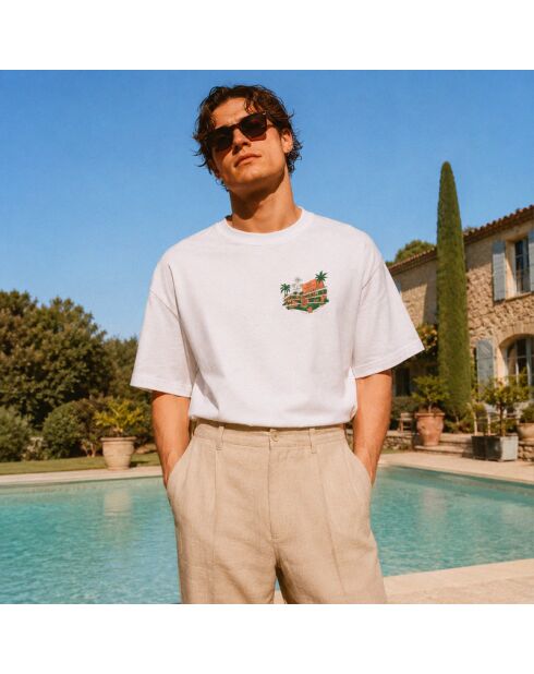 T-shirt en coton Boxy Hotel blanc