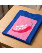 T-shirt en coton Mexico caliente bleu royal