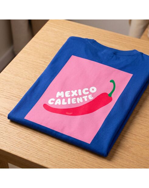 T-shirt en coton Mexico caliente bleu royal