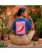T-shirt en coton Mexico caliente bleu royal