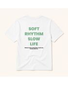 TShirt Yoga soft rhythm vert blanc