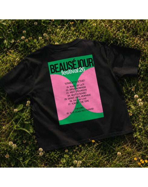 T-shirt en coton Boxy Tonight'S setlist noir
