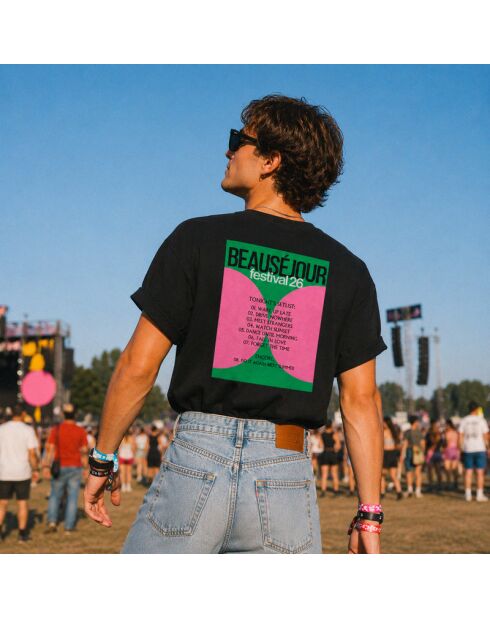 T-shirt en coton Boxy Tonight'S setlist noir