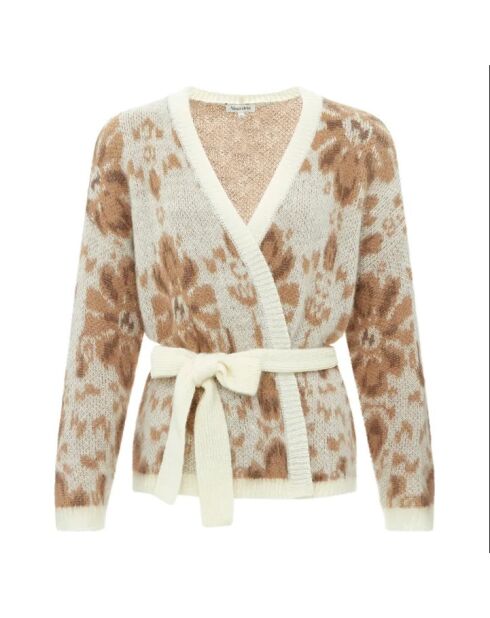 Cremefarbener Cardigan Giulia aus Wollmischung