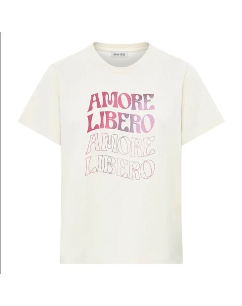 Cremefarbenes Jade-T-Shirt aus Bio-Baumwolle