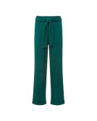 Pantaloni larghi a costine verde smeraldo