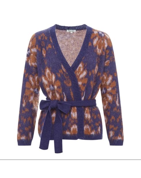 Giulia violine Strickjacke aus Wollmischung