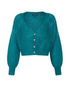 Cardigan in misto lana verde acqua
