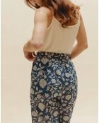 Blaue Blumenhose Zevrine