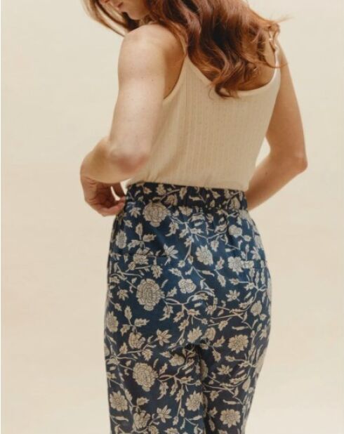 Blaue Blumenhose Zevrine