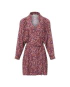 Kurzes Hemdkleid mit Terrakotta-Print