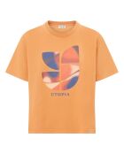 Orangefarbenes T-Shirt aus Bio-Baumwolle Linda