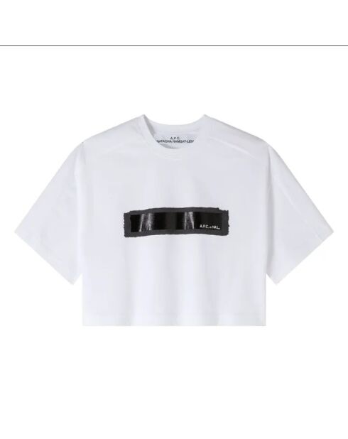 A.P.C. x Natacha Ramsay Levi Collaboration - Sandre Weißes T-Shirt aus Bio-Baumwolle