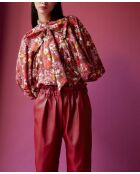 Blusa a fiori blu Celeste