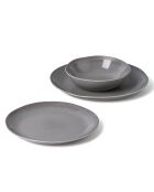 Service de table 18 pièces Osaka en grès réactif gris