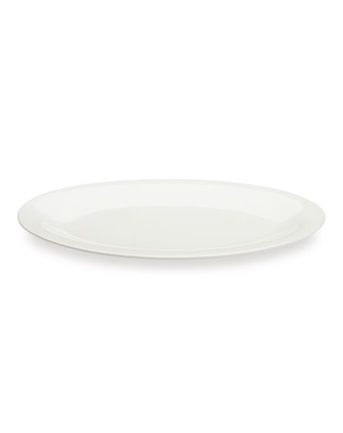 Lot de 2 assiettes à poisson Taidu II en bone china blanc - 33 x 25 cm