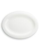 Lot de 2 assiettes à poisson Taidu II en bone china blanc - 33 x 25 cm