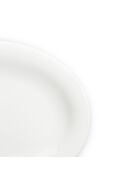 Lot de 2 assiettes à poisson Taidu II en bone china blanc - 33 x 25 cm
