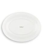 Lot de 2 assiettes à poisson Taidu II en bone china blanc - 33 x 25 cm