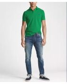 Polo en coton coupe ajustée personnalisée vert