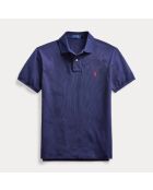 Polo en coton coupe ajustée personnalisée bleu marine