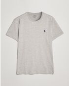 T-shirt en coton coupe ajustée personnalisée gris