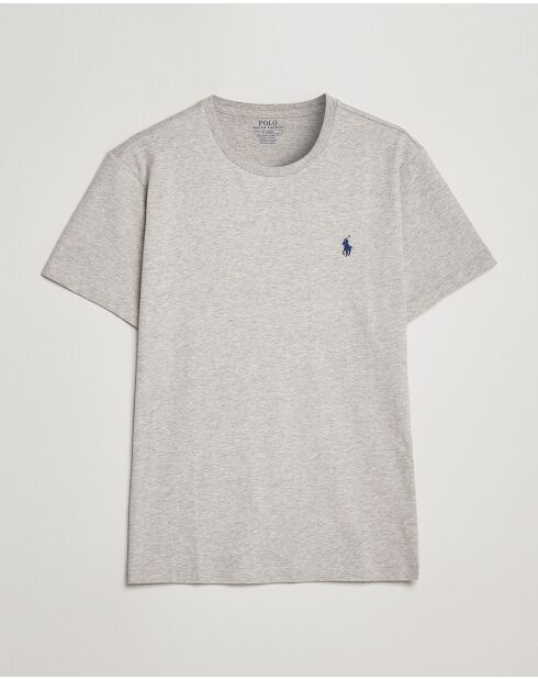 T-shirt en coton coupe ajustée personnalisée gris