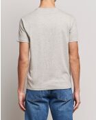 T-shirt en coton coupe ajustée personnalisée gris