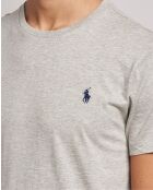 T-shirt en coton coupe ajustée personnalisée gris
